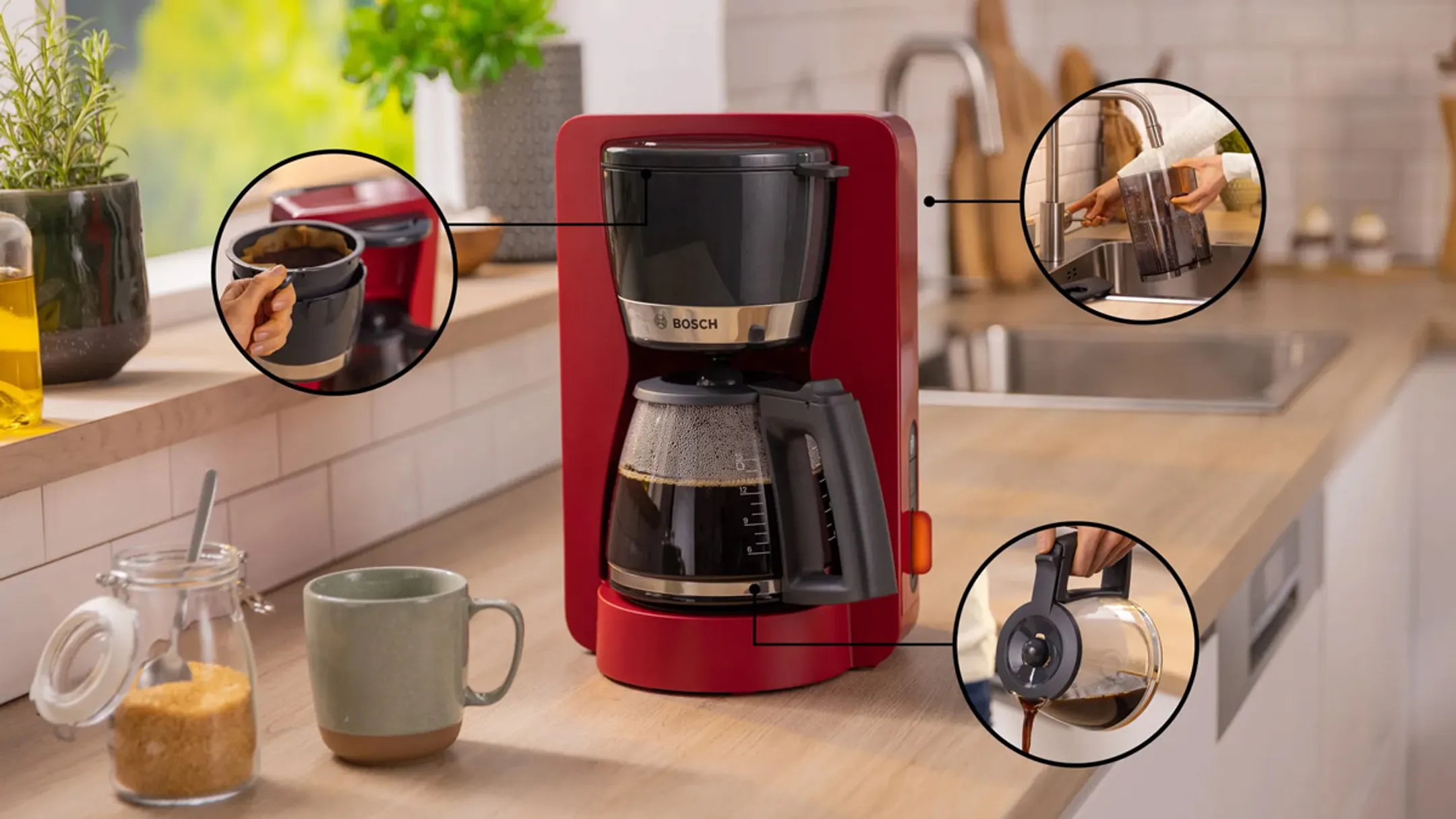 Bosch Koffiezetapparaat MyMoment TKA4M234, Rood