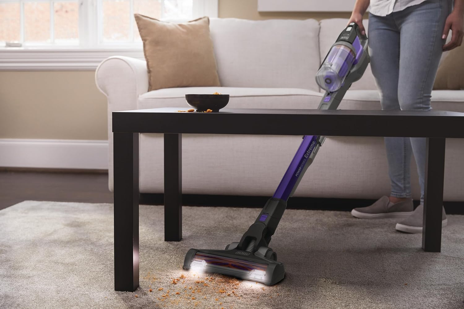 BLACK+DECKER, Aspirapolvere Senza Fili a Batteria Litio, Separabile, Portatile, Tecnologia Antigroviglio, Viola Metallizzato, BDPSE1815P-QW