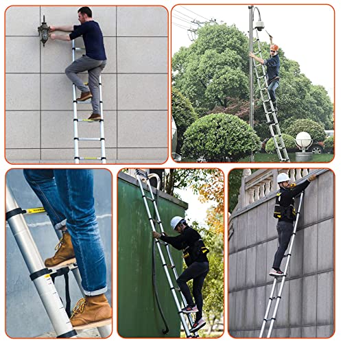 COOCHEER Scala pieghevole da 5 m, scala telescopica, in alluminio, scaletta estensibile, carico massimo 150 kg, leggera e resistente : Amazon.it: Fai da te