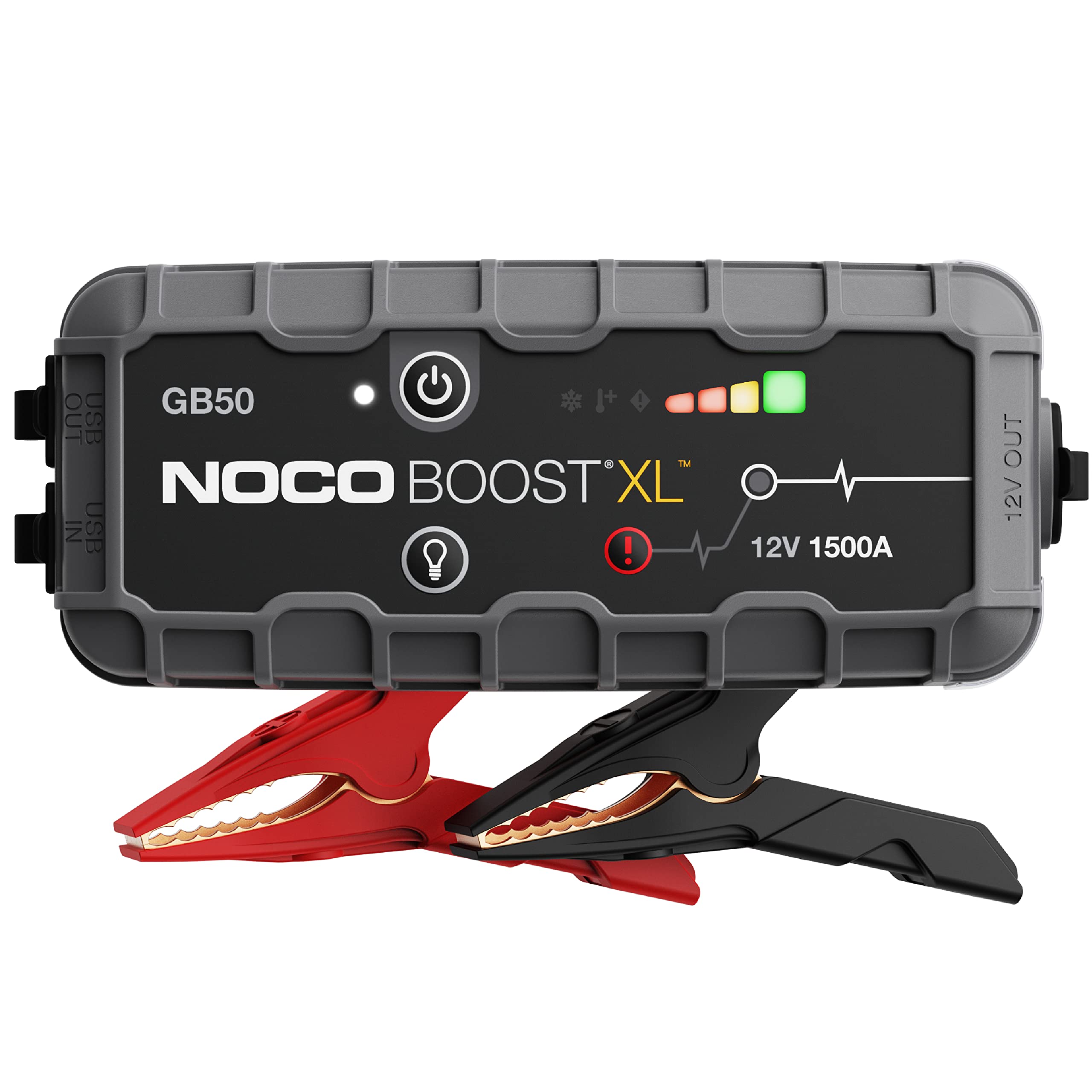 NOCO Boost GB50 1500A 12V Starthilfe Powerbank für Benzinmotoren bis 7,0 L und Dieselmotoren bis 4,5 L mit LED-Taschenlampe