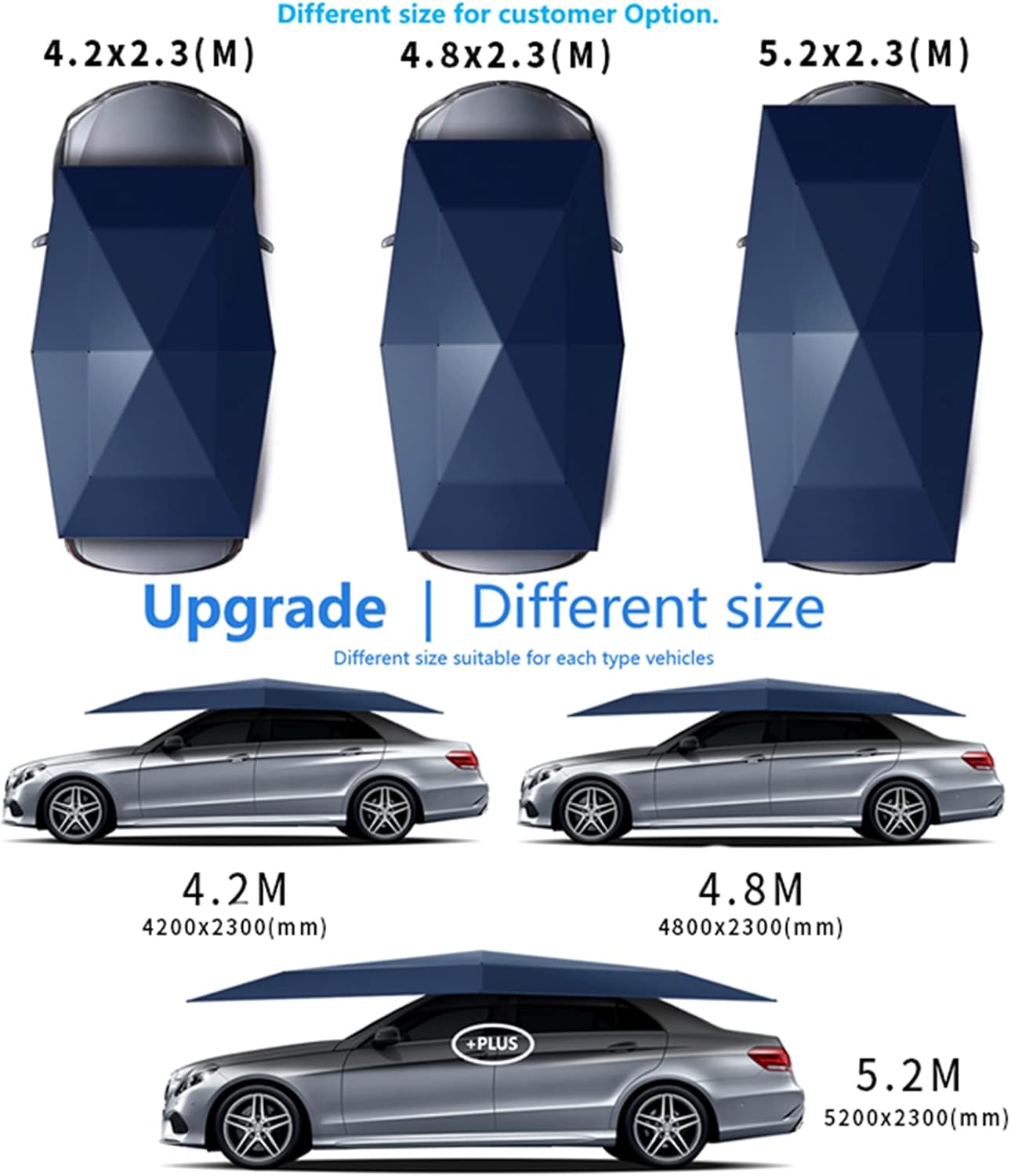 Tenda per Auto Completamente Automatica, Copertura per ombrellone Portatile per Auto Pieghevole per Auto, Protezione Auto, Parasole Anti-UV, Protezione Antivento, Parasole per Esterni