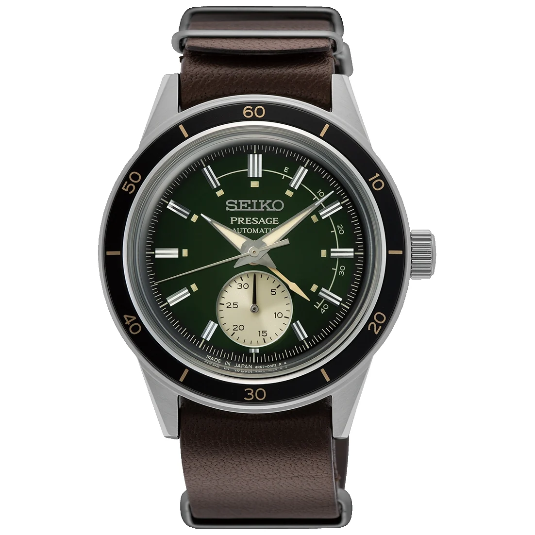 Orologio Seiko Presage SSA451J1 Style60's verde riserva di carica