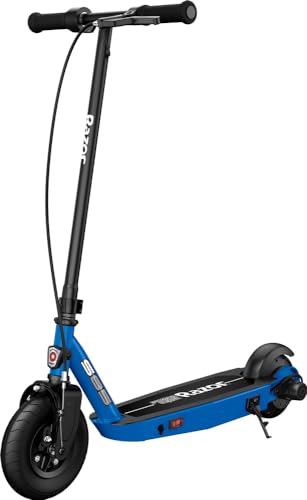 Razor Scooter Elettrico 90W   E Scooter Power Core S85 per Bambini 8  con Velocità Massima fino a 10 miglia orarie e 35 Minuti di Autonomia, Batteria 12V 7Ah e Pneumatici Anti Puntura da 8"   Blu : Sport e tempo libero