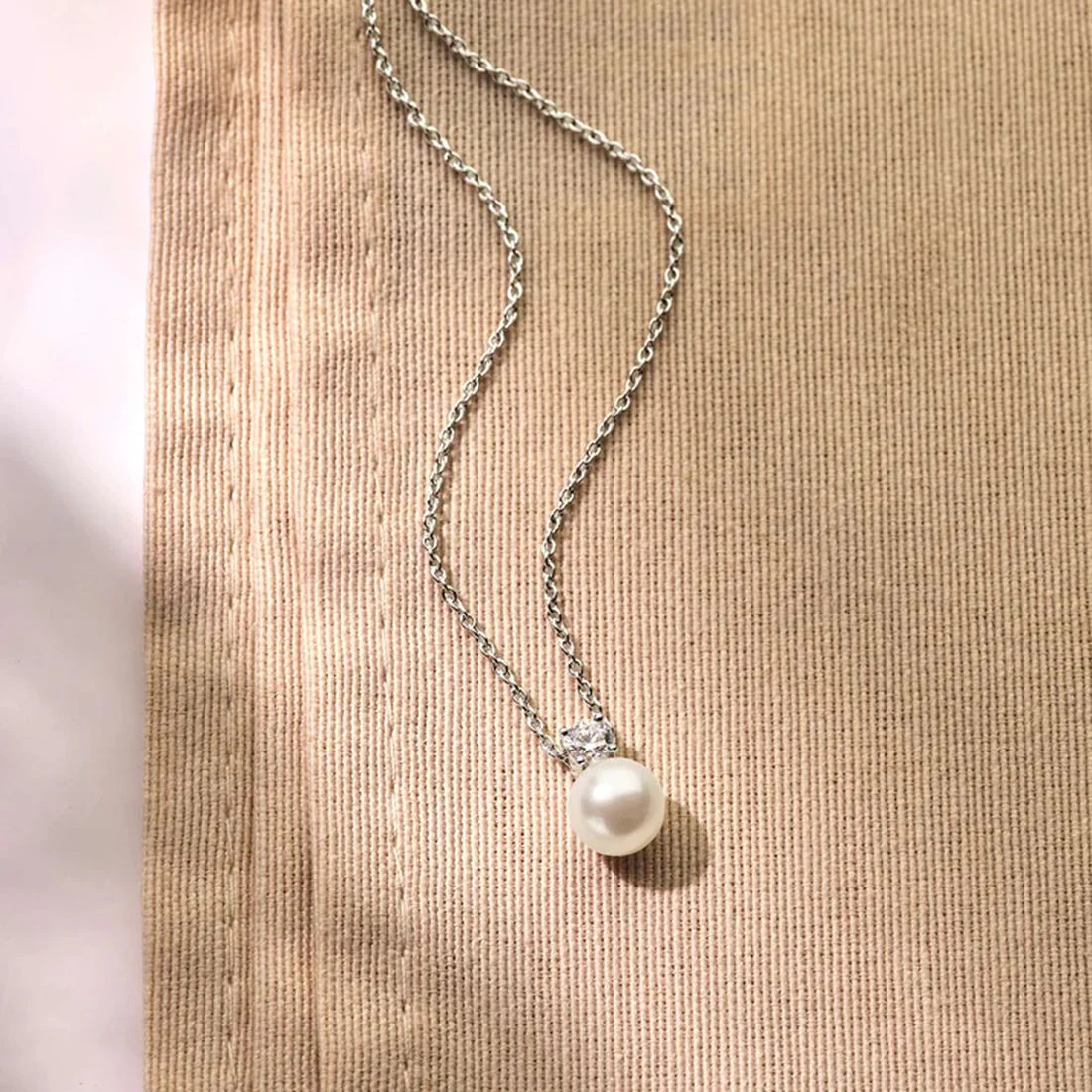 Collana Ti Sento Milano in argento con perla e zirocni 34125PW/42