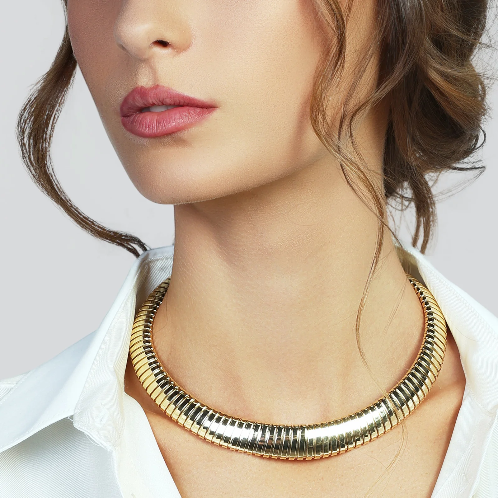 Collana Unoaerre in argento catena maxi dorata maxi 2774