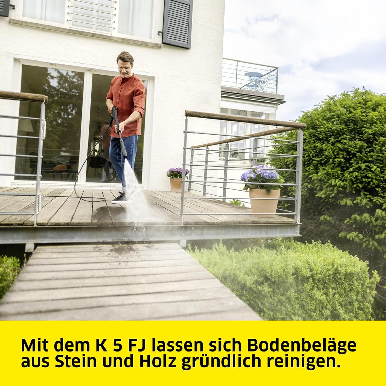 Hochdruckreiniger K 5 FJ 145 bar 500 l/h 40 m²/h 8 m Schlauch Quick Connect Foam Jet Dreckfräser Schaumdüse