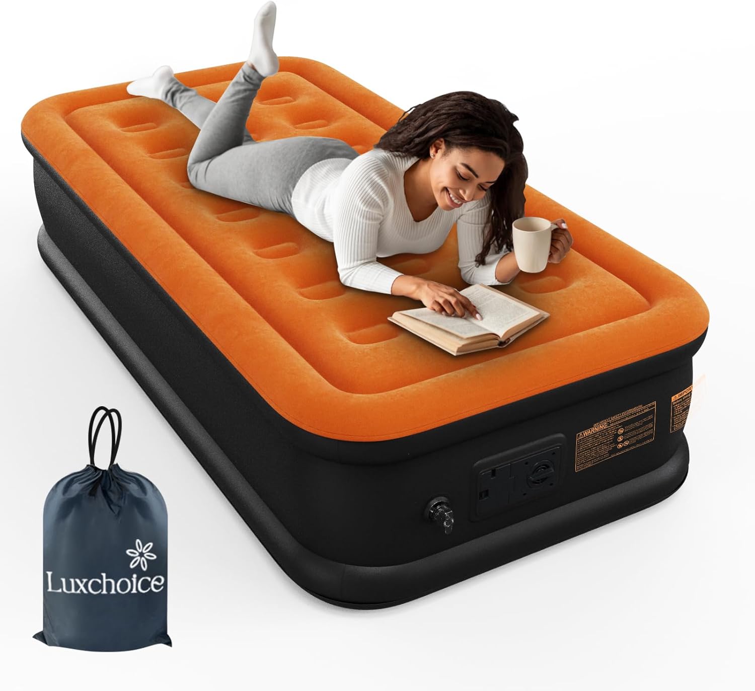 Luxchoice Materasso Gonfiabile Autogonfiabile con Pompa Elettrica Integrata di alta Qualità Letto Materasso Gonfiabile per Campeggio o uso Domestico