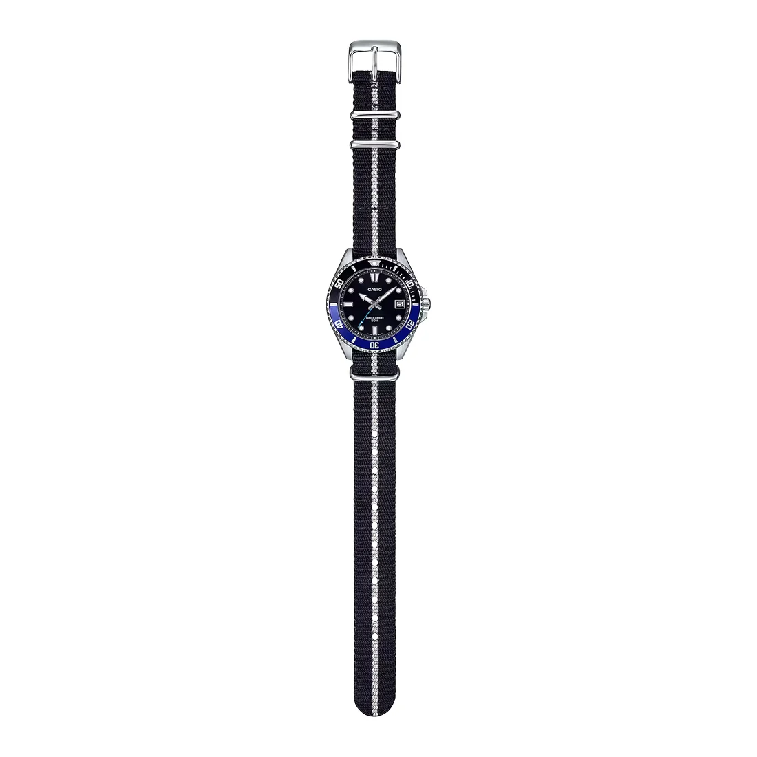 Orologio Casio Duro MDV-10C-1A2VEF quadrante nero e ghiera nero-blu unisex