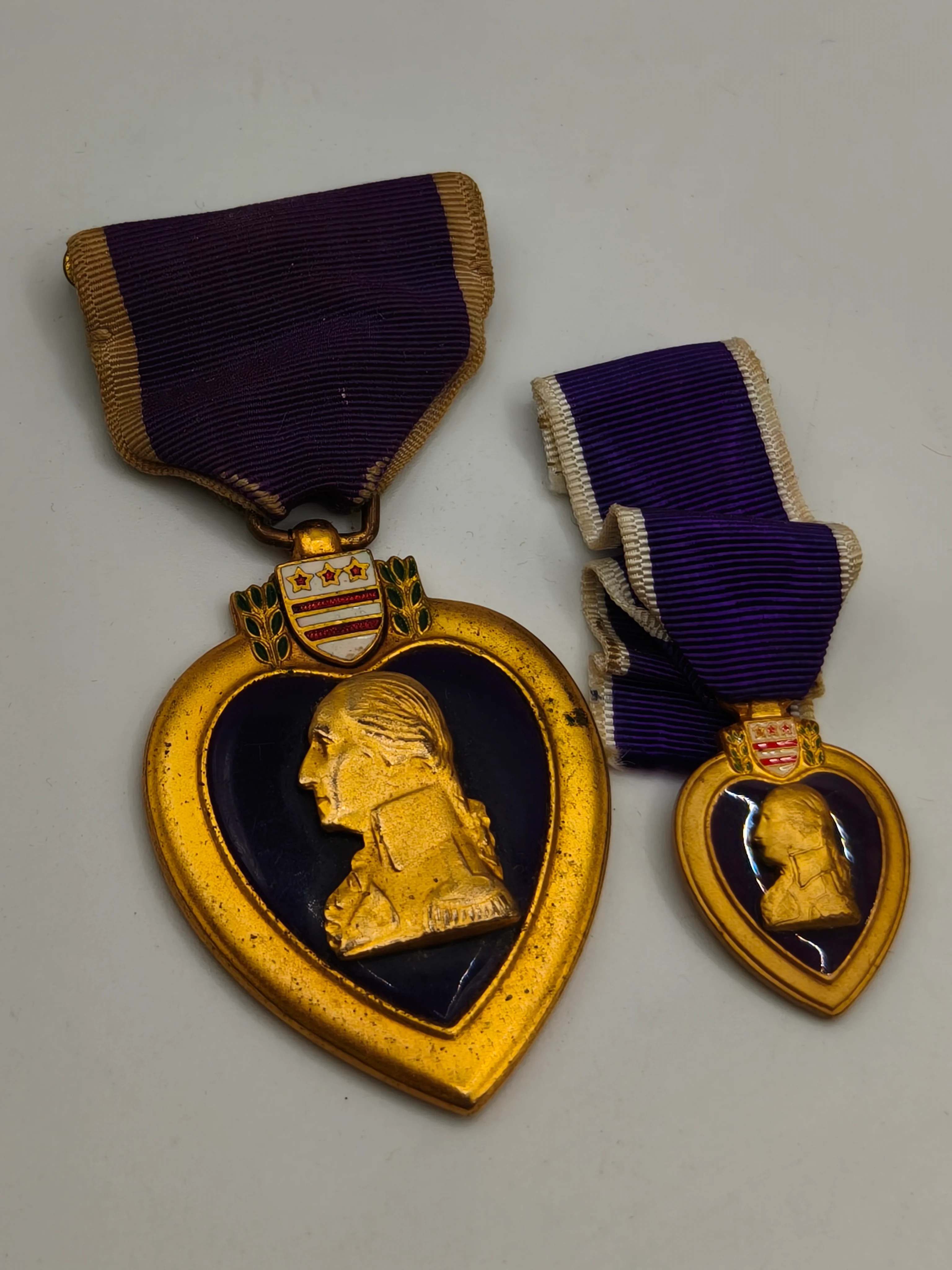 Medalla Coraz��n Purpura con Mini. USA