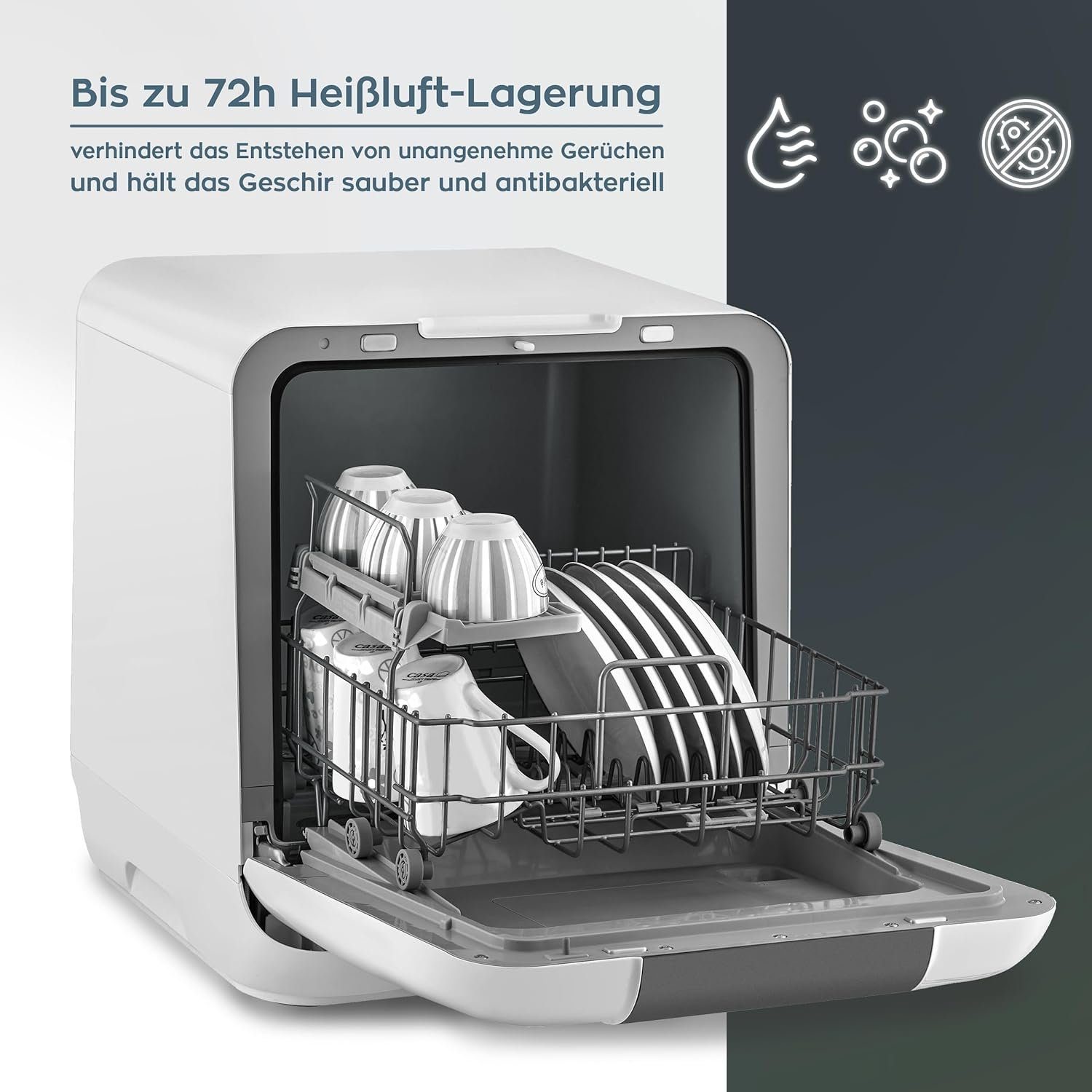 Tischgeschirrspüler Mini Geschirrspüler HTG 8842