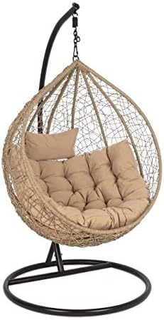 Bizzotto Amirantes Hanging Chair with Natural Cushions Cod.0661731