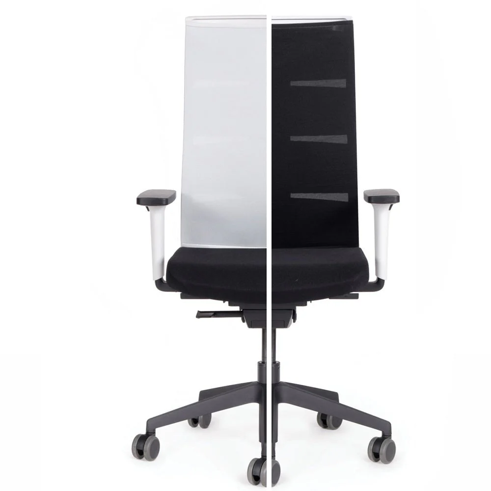 Sedia da ufficio ergonomica con schienale in rete lento Agilis Matrix MT12 EDIZIONE SPECIALE Pure Black