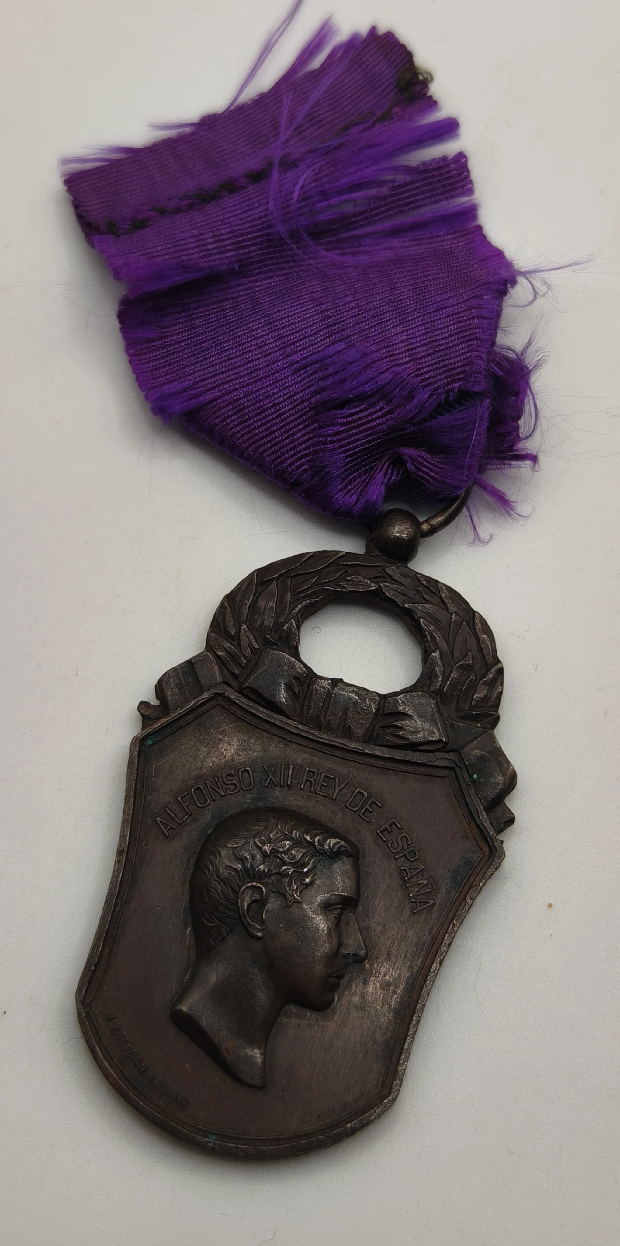 Madrid Medal of Gratitude. Alphonso XII 1876.