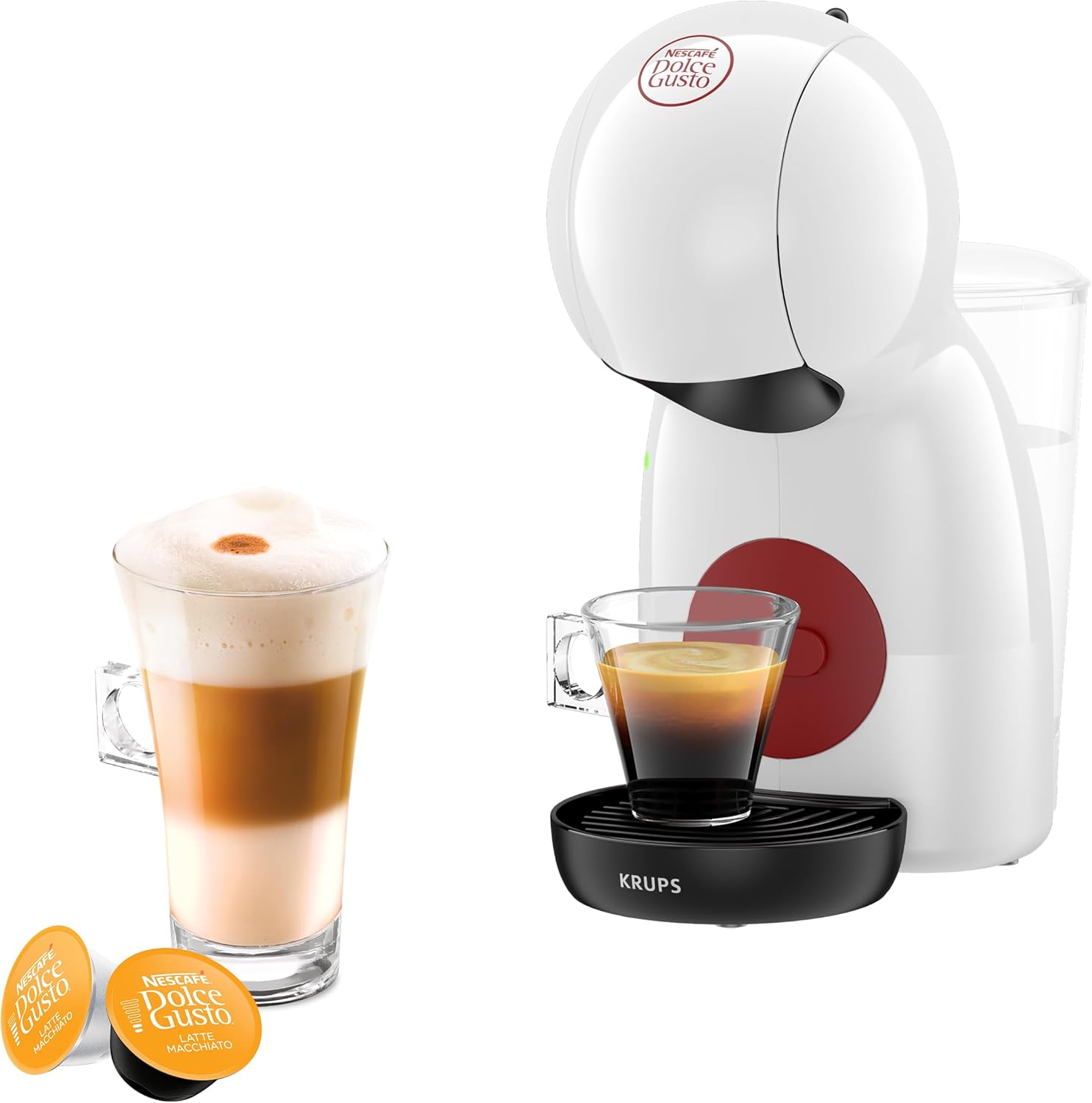 Krups NESCAF脡 DOLCE GUSTO PICCOLO XS by bianco manual coffee capsule machine