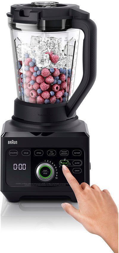 Standmixer PowerBlend 9 JB 9040 BK - 1600W, Hochleistungsmixer, 18 Programme, 3 L