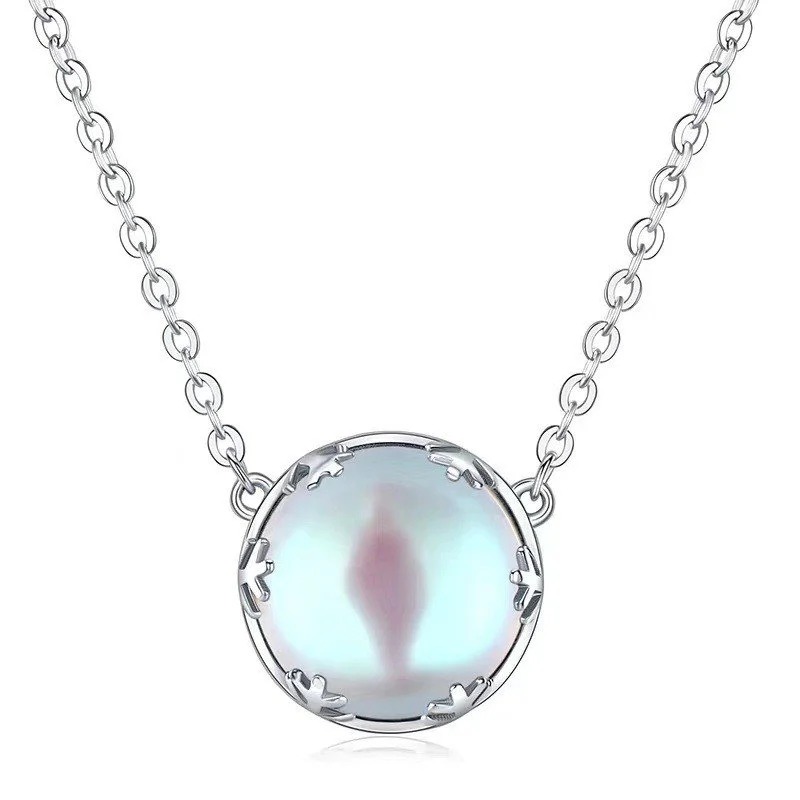 Strieborný Náhrdelník S925 Opalizujúci Kruh – Eurocharms