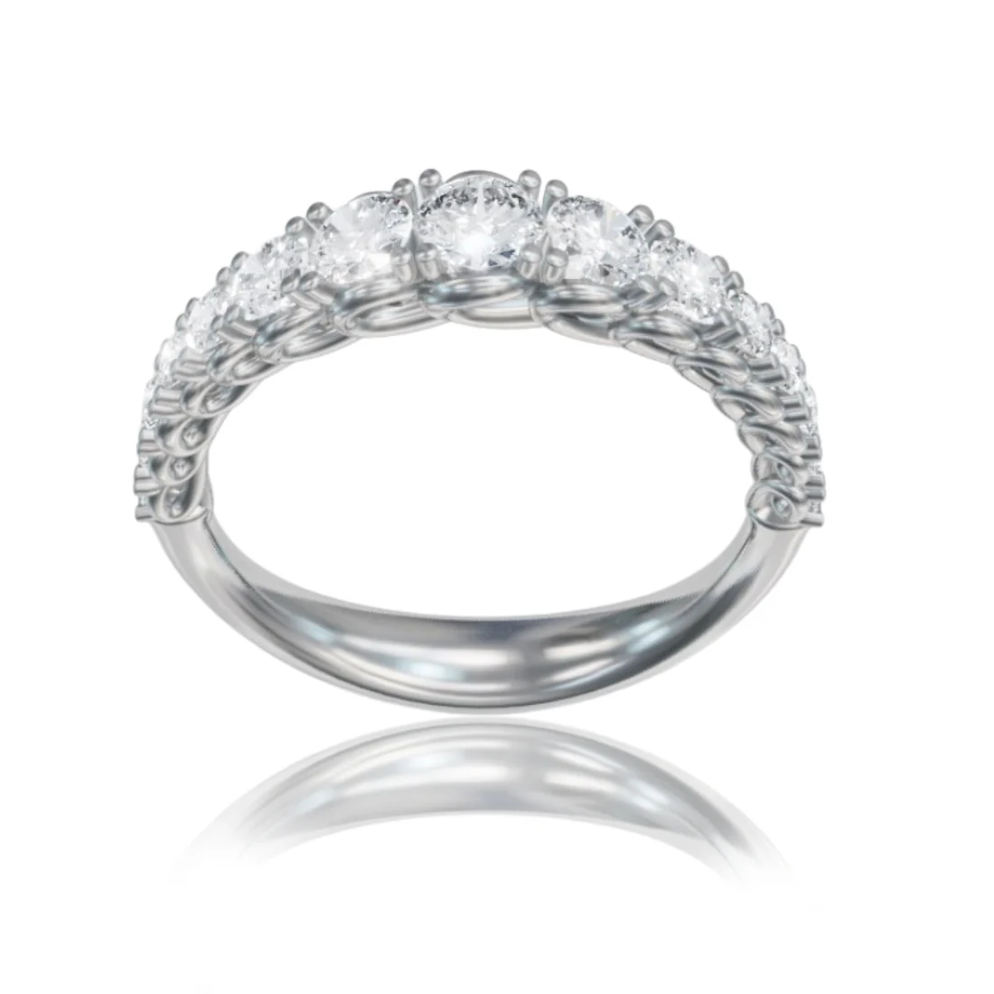 Anello Mikiko riviera a scalare linea Infinite Love brillanti ct 0,87 G-SI1