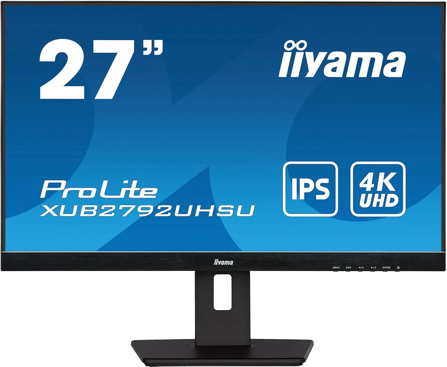 iiyama Prolite XUB2792UHSU-B5 68,45cm 27' IPS LED Monitor 4K UHD DVI HDMI DP USB3.0 Slim-Line Höhenverstellung Pivot schwarz