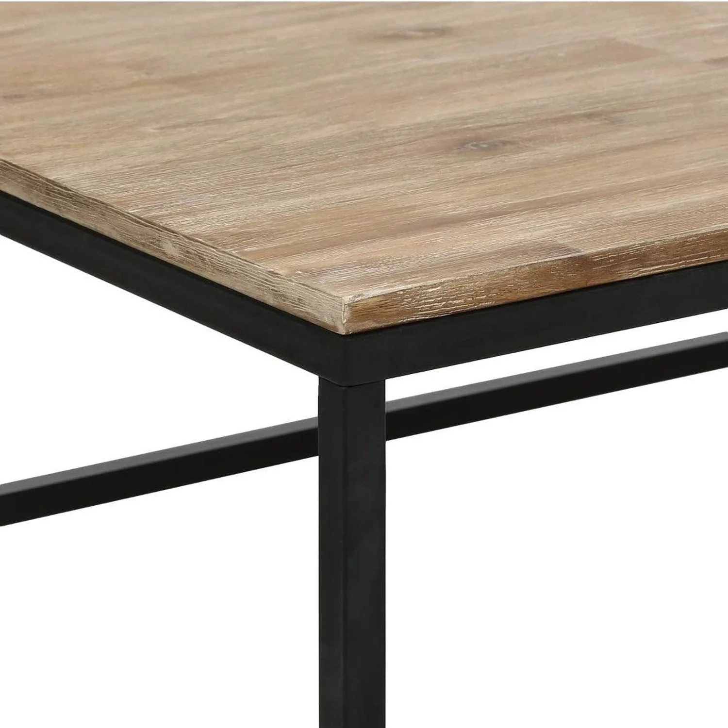 Tavolo Basso in Metallo e Legno 115x65x32,5cm