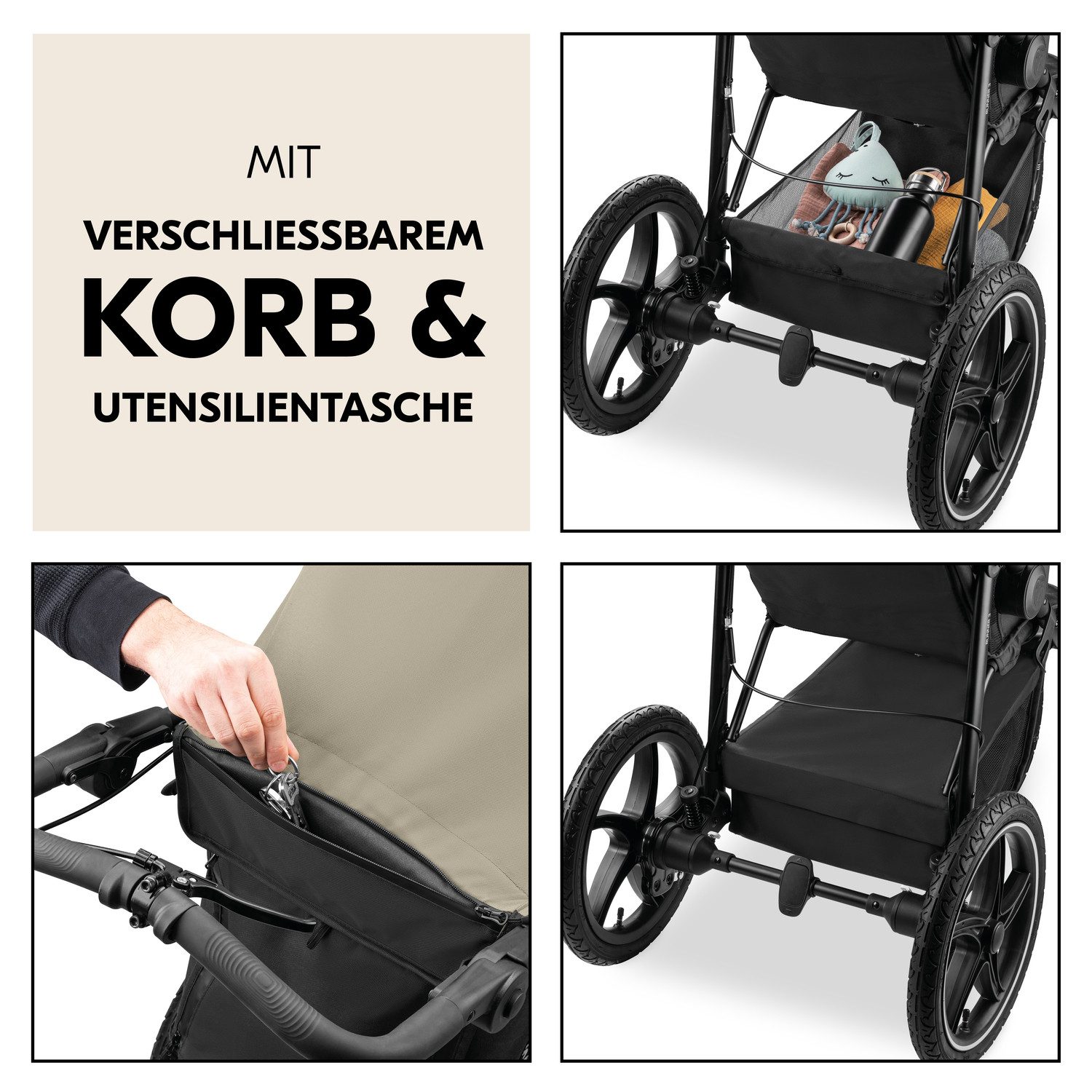 Dreirad-Kinderwagen Runner 3, olive