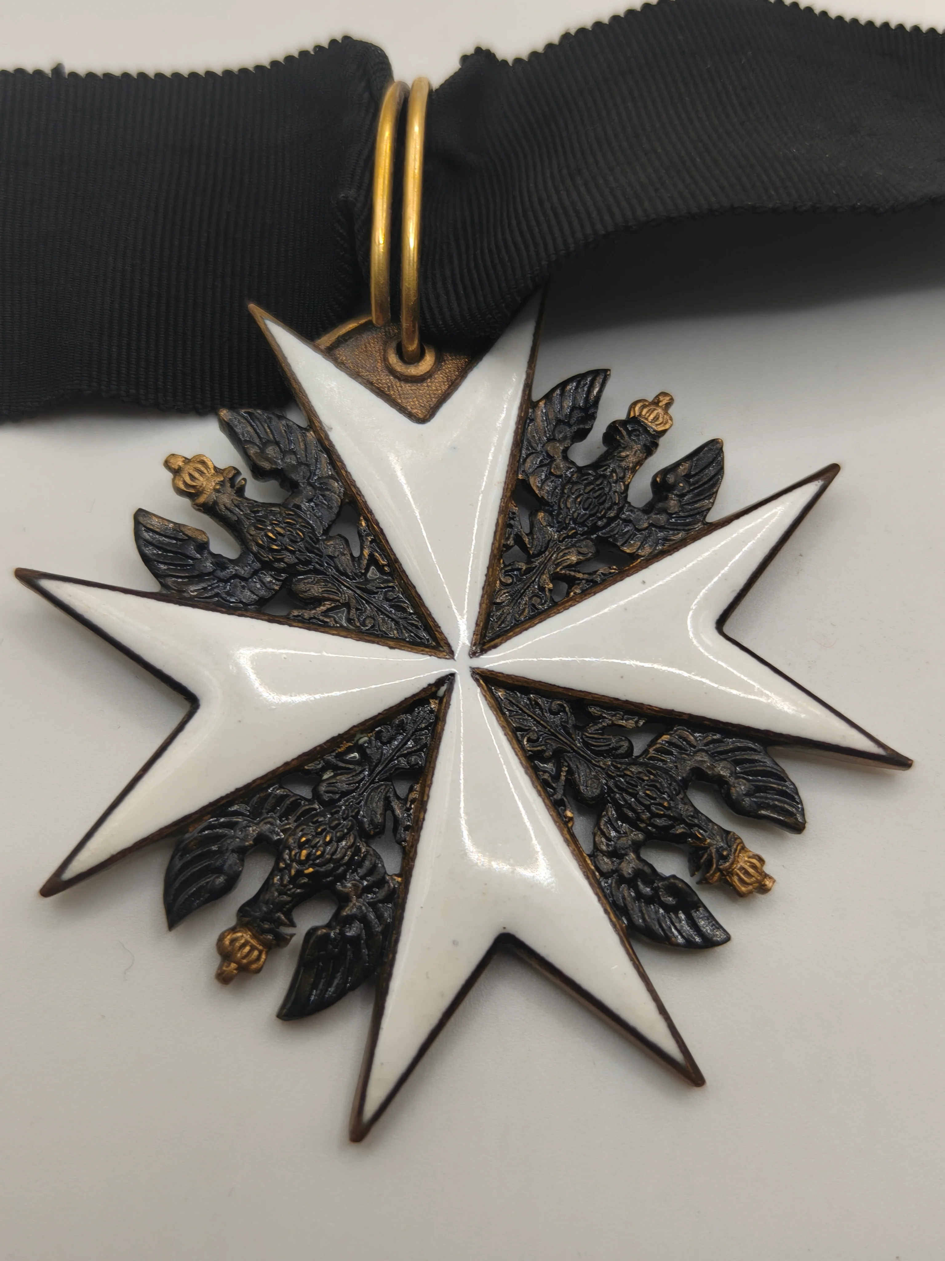 Prussian St John Order Neck Cross in silver.