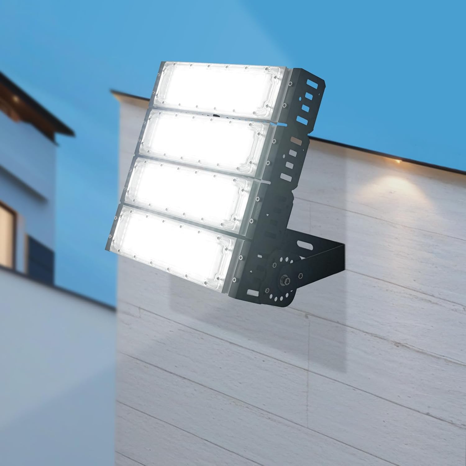 Außenflutlicht Draußen Flutlicht Wasserdicht 200W LED Stadion Sicherheitsbeleuchtung IP67 Wasserdichtes Fluter Außen Strahler Flutlichtstrahler für Garage, Garten, Sportplatz, Terrassen