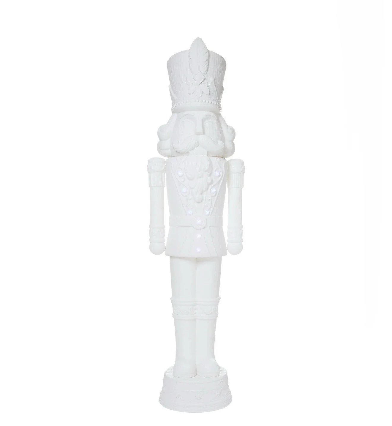 2025 Holiday Time 75” 6 Foot Nutcracker Christmas Statue Decoration, Lights/Music