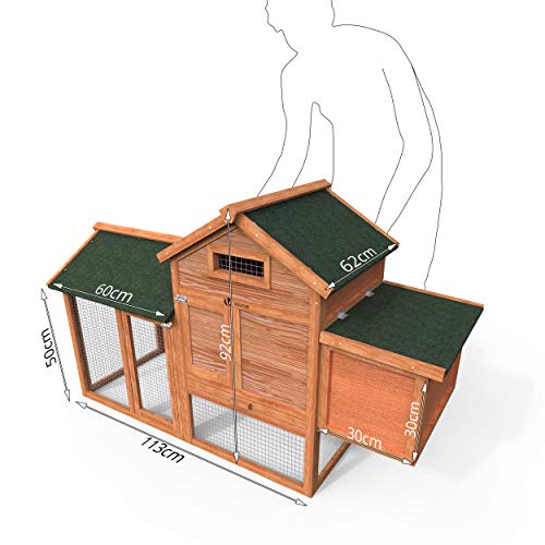 VOUNOT Pollaio in Legno, Pollaio da Giardino per Galline Ovaiole da Esterno : Amazon.it: Commercio, Industria e Scienza