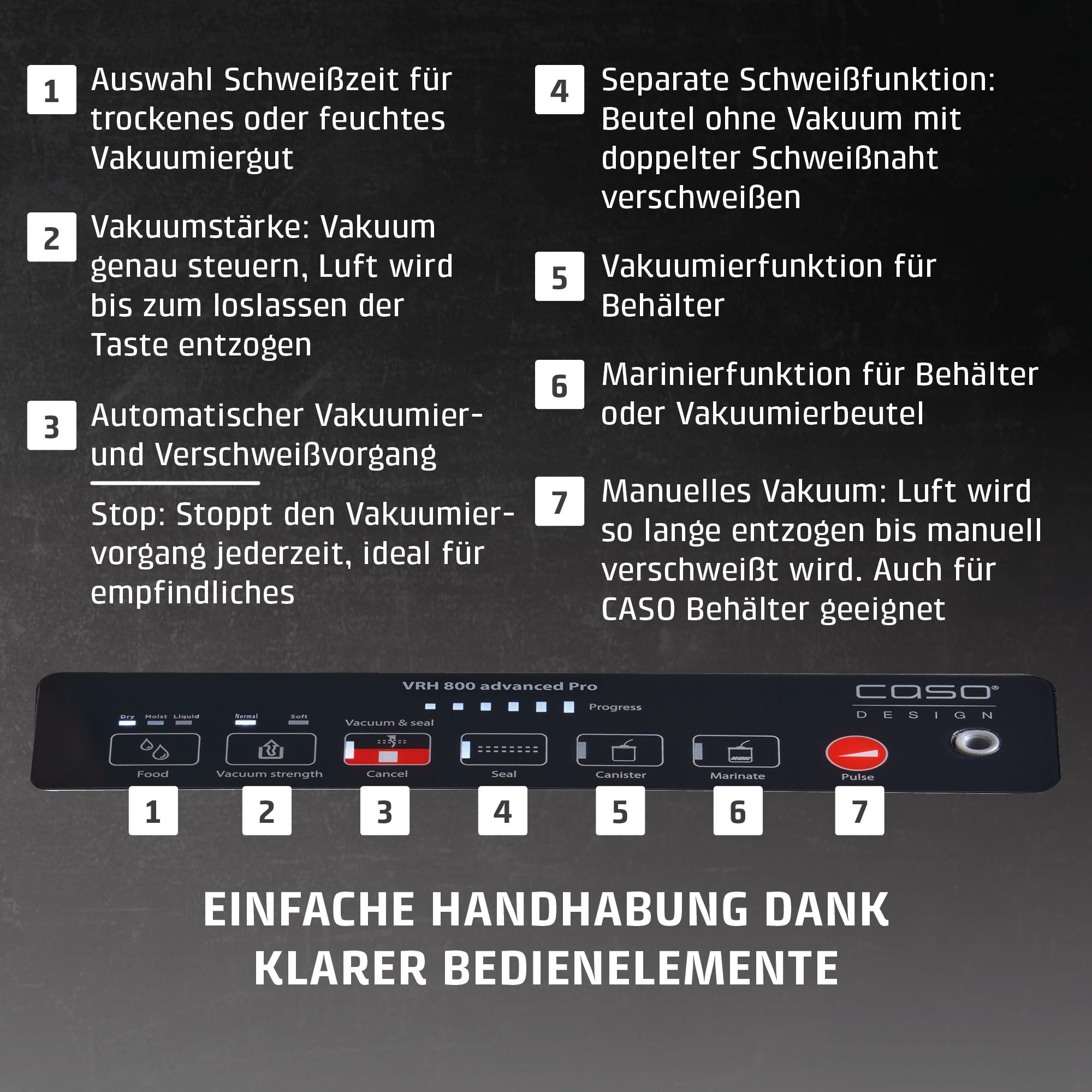 Vakuumierer mit Flüssigkeitsfunktion 30 cm Doppelnaht mit Rollenbox Cutter und Beuteln