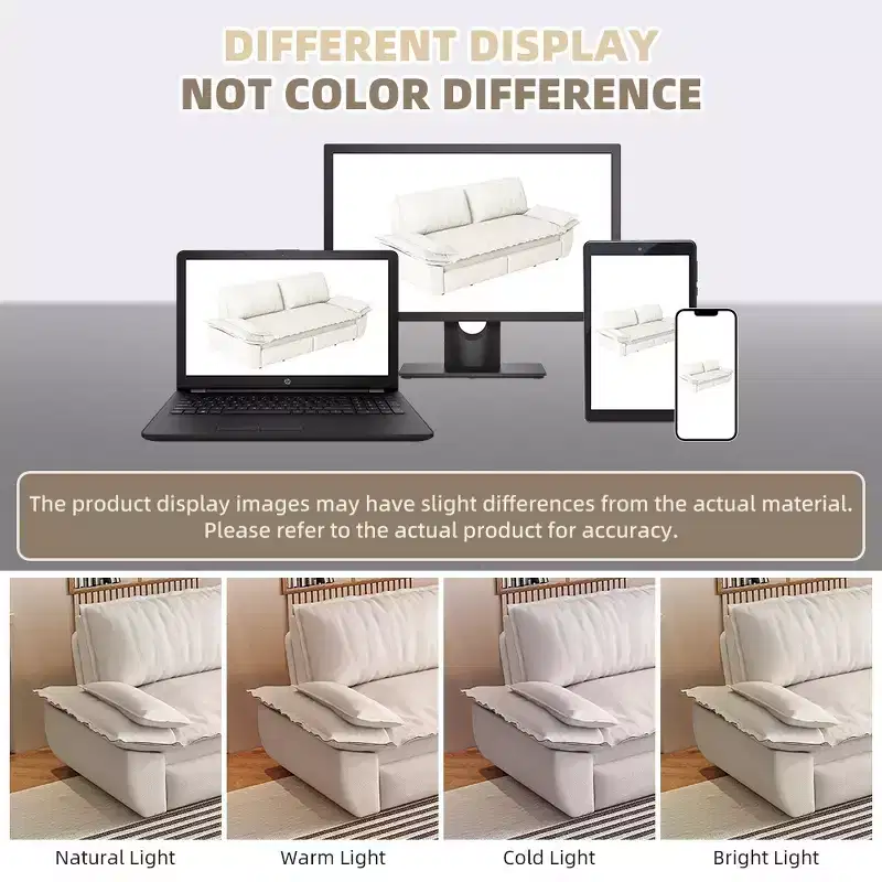3-in-1 Convertible Queen Sleeper Sofa with Velvet Upholstery