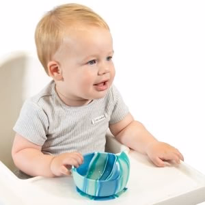 Suction Bowl + Curved Learning Cutlery Set