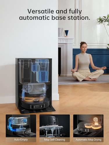 dreame L30 Ultra Robot Vacuum and Mop, 136°F Hot Water Mops Self Cleaning, Mops Self Drying, Mops Extend, Removal & Raising, Self Refilling, Auto Empty, 7,300Pa Suction, AI Action and 3D Navigation