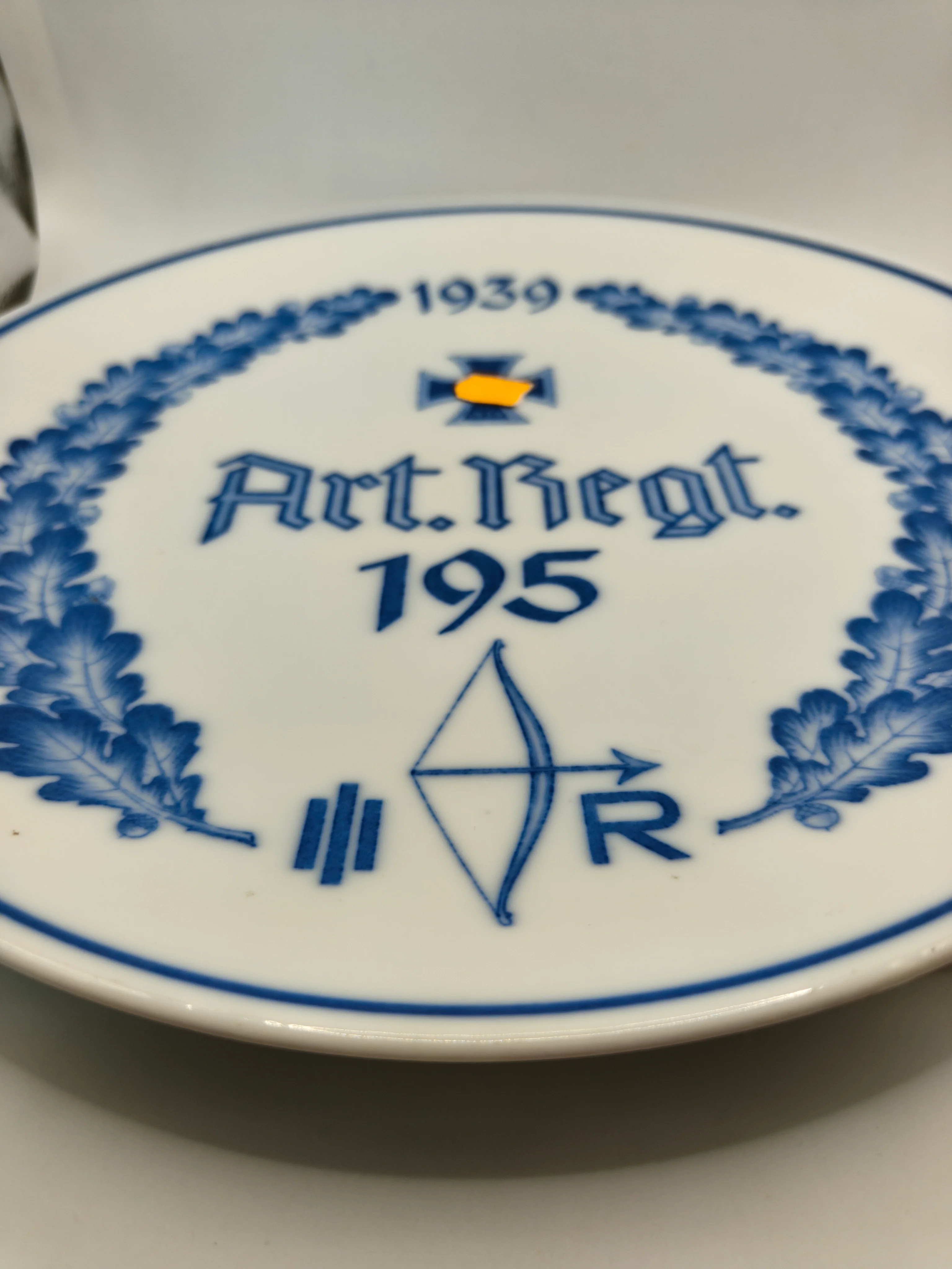Plato Artiller��a Regimiento 195 Wehrmacht 1939. Meissen (IIWW)