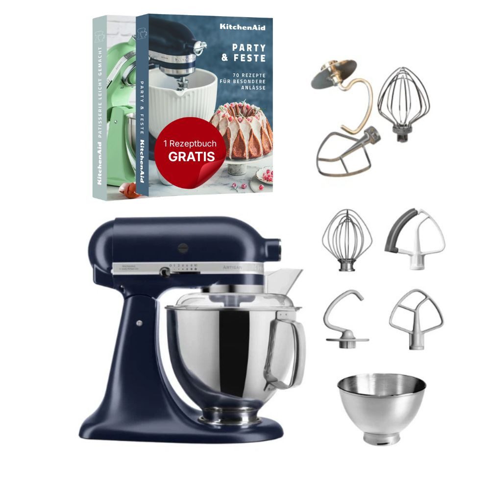 Küchenmaschine KitchenAid 4,8 L 5KSM175 Artisan Küchenmaschine Tschimmlover Set