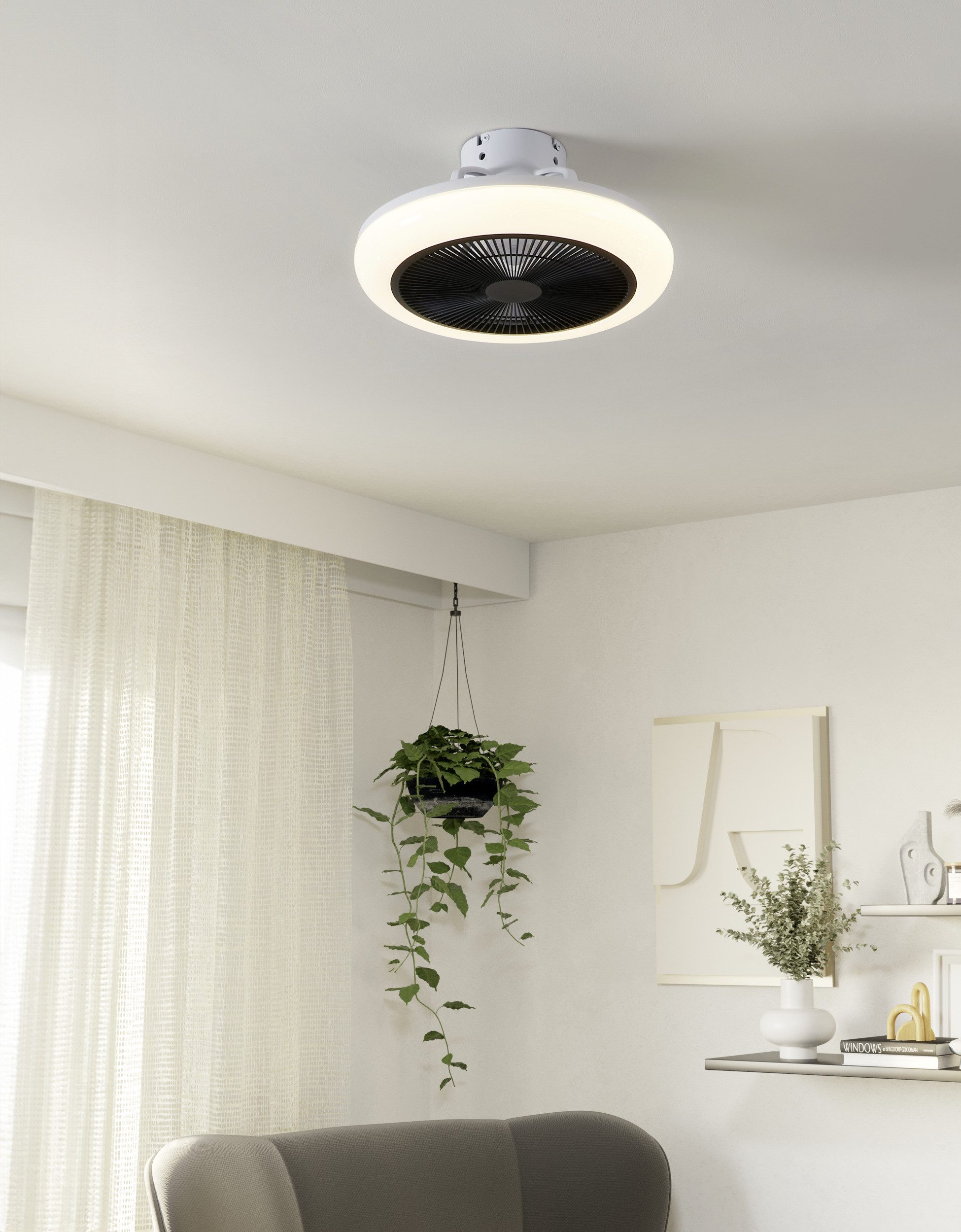 LED Deckenleuchte KOSTRENA Leuchte und Ventilator - ABS - LED - 3X8,5W - IP20