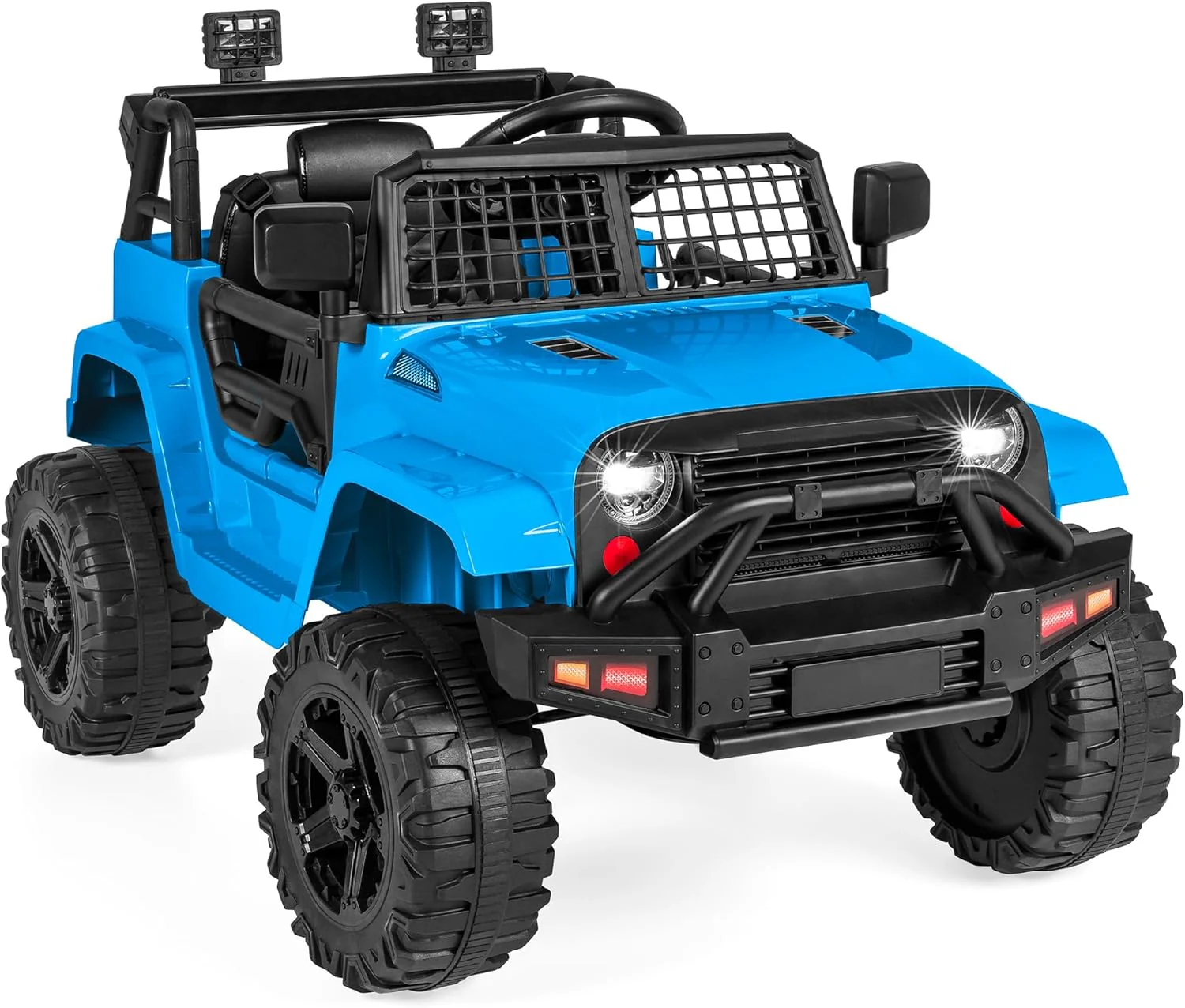 Best Choice Products 12V Kids Ride-On Truck Car with Spring Suspension and LED Lights