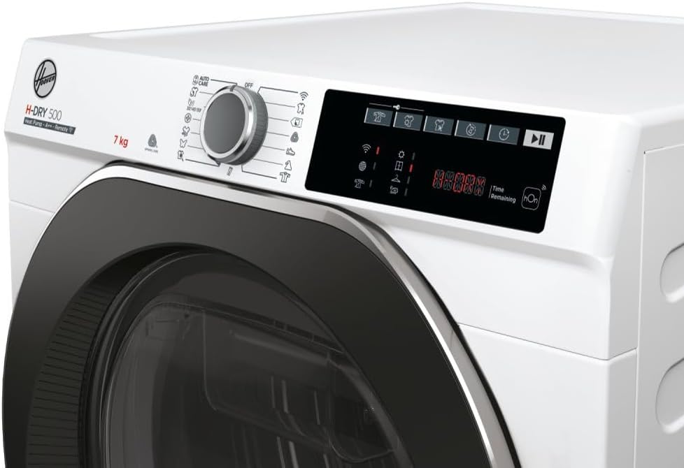 Hoover ND4 H7A2TCBEX-S Asciugatrice 7 Kg Slim Pompa di calore Wi-Fi Classe energetica A++