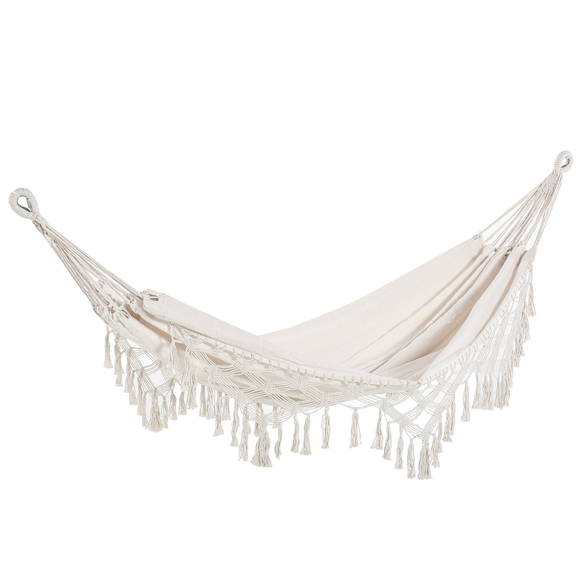 Outsunny Hängemattentuch Reisehängematte im angesagten Bohème-Chic-Stil Maße 2,88m L x 1,5m B Baumwolle Polyester Beige