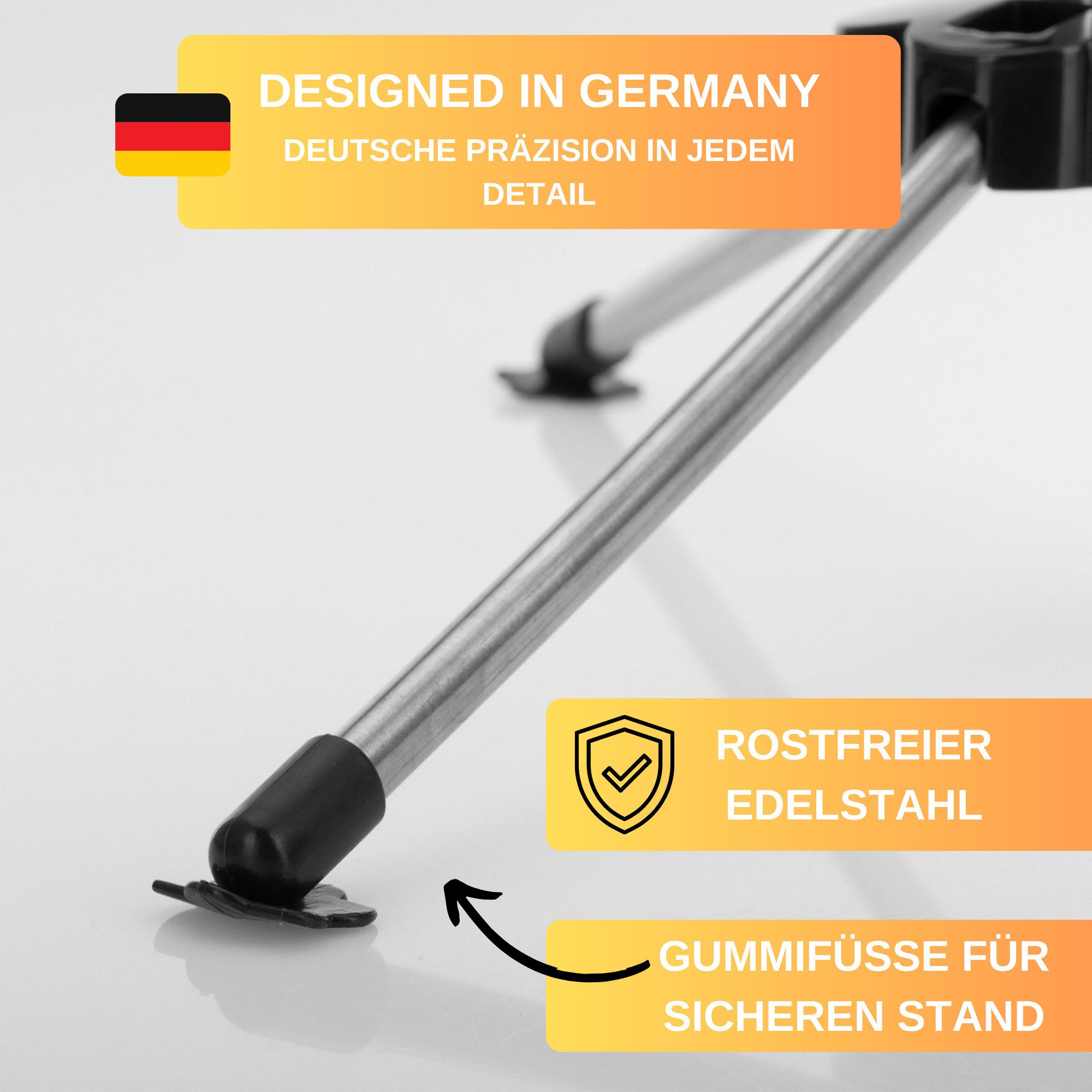Nudeltrockner für bis zu 2 kg Pasta mit Transport-Stab - Edelstahl