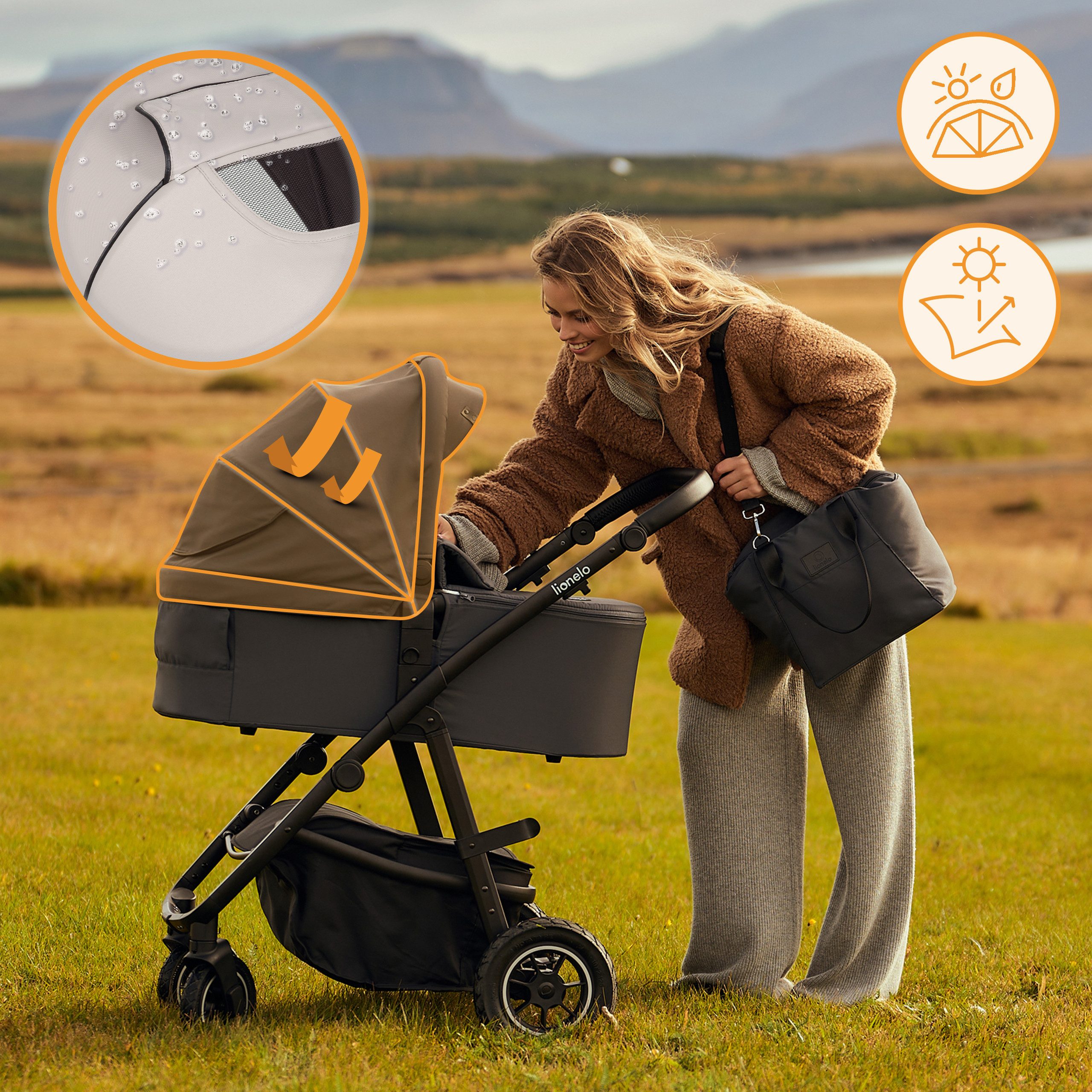 Kombi-Kinderwagen AMBER PLUS 2IN1