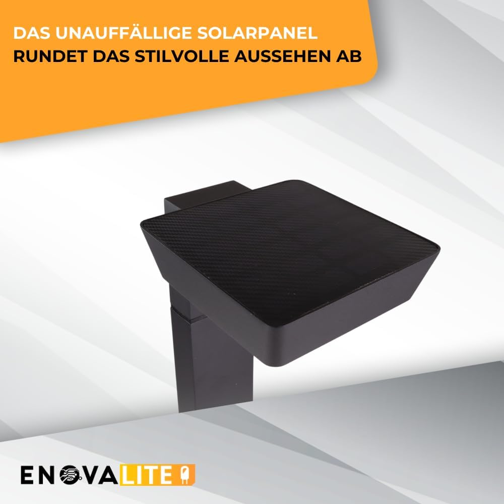 4er Set Solar Wegeleuchte mit Bewegungsmelder - 3 Lichtmodi - 3000K Warmweiß - IP54 wetterfest - Aluminium - eckige LED Außenleuchte Pollerleuchte Garten Terrasse
