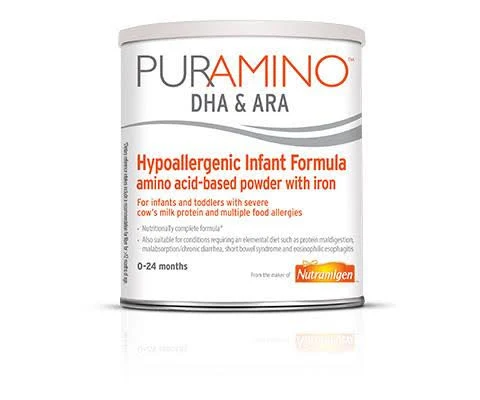 PurAmino Hypoallergenic Amino Acid Formula with Iron, DHA & ARA – 14.1 oz for Infants & Toddlers