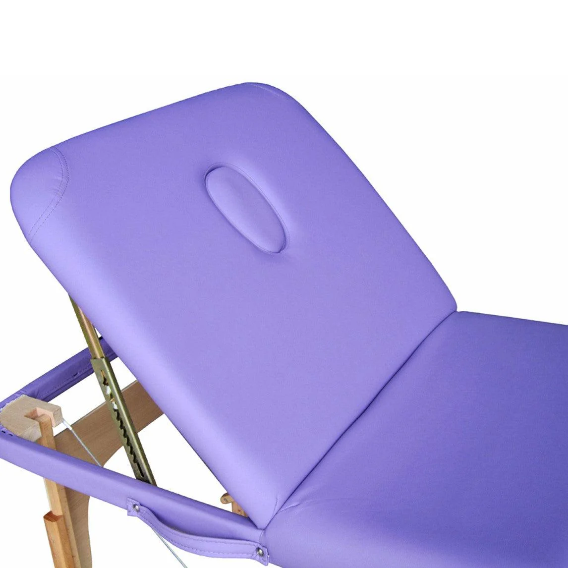 Lettino Massaggi Pieghevole in Legno ERIS – Rivestimento in Similpelle, Altezza Regolabile, Confortevole e Professionale