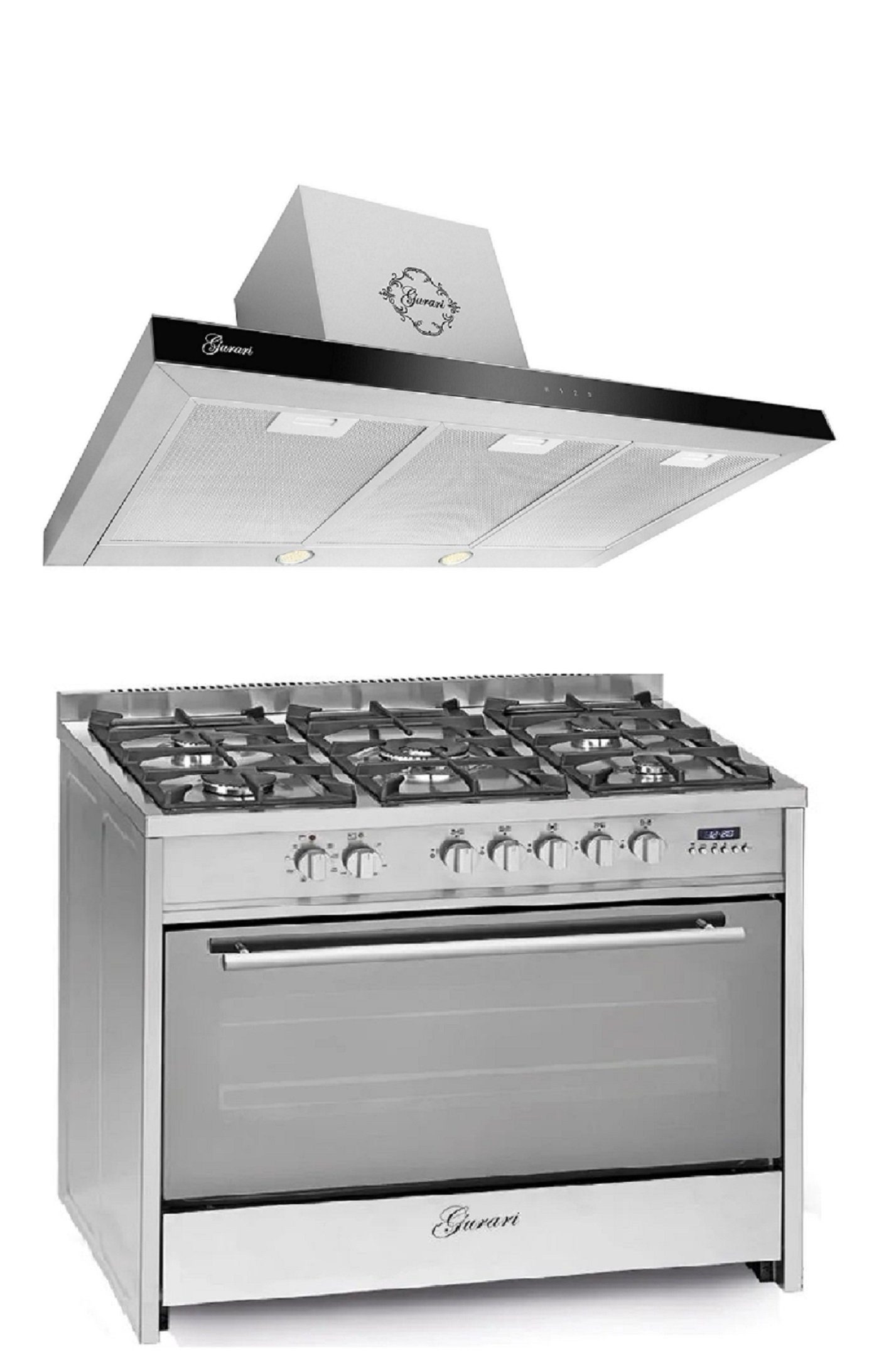 Gas-Standherd GCH E 911 X+GCH F 462 IS 9 Prime,Elektro Standherd +Dunstabzugshaube