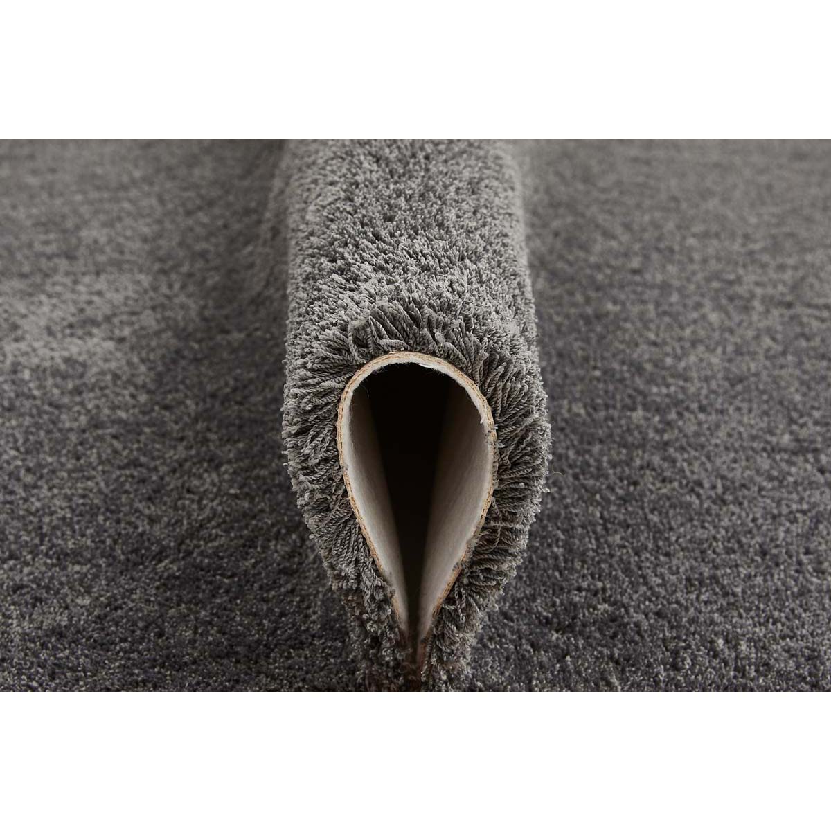 HOMCOM Teppich Kurzflor Dunkelgrau 230 x 160 x 1,3 cm