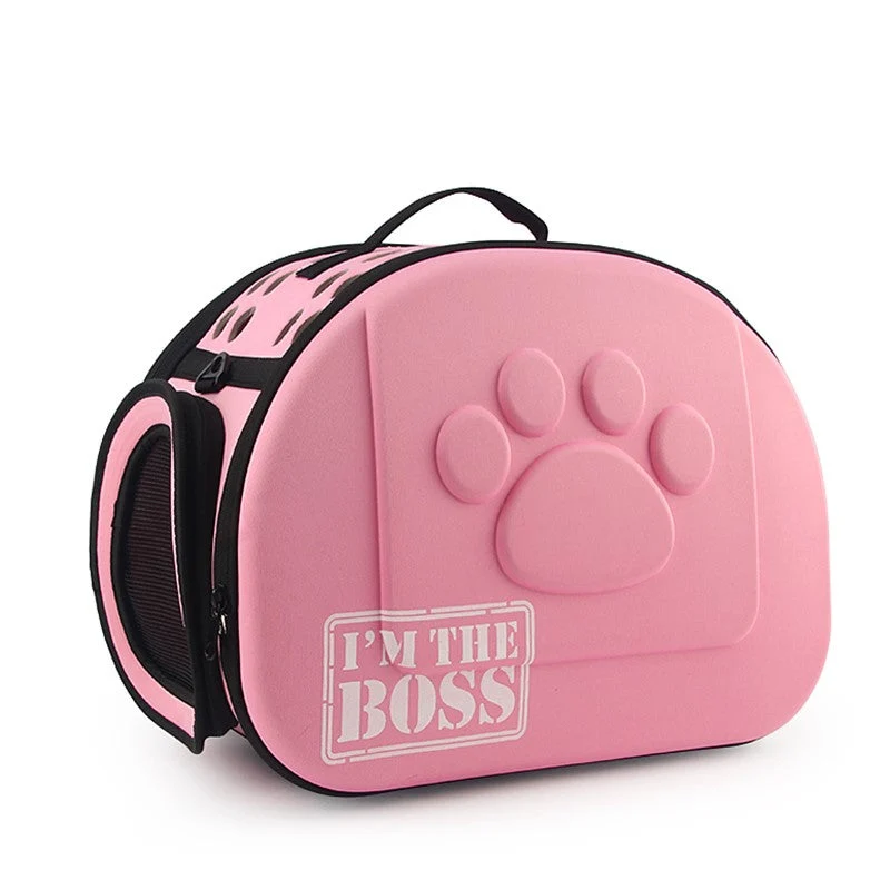 Breathable Travel Pet Carrier Bag with Flower Design for Cats & Small Dogs