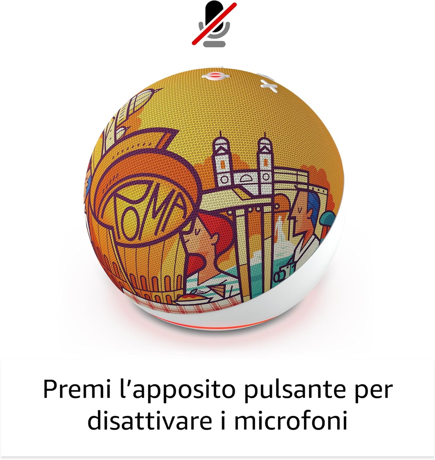 Echo Dot (Ultimo modello) | Altoparlante intelligente Wi-Fi e Bluetooth, suono più potente e dinamico, con Alexa | Bianco ghiaccio