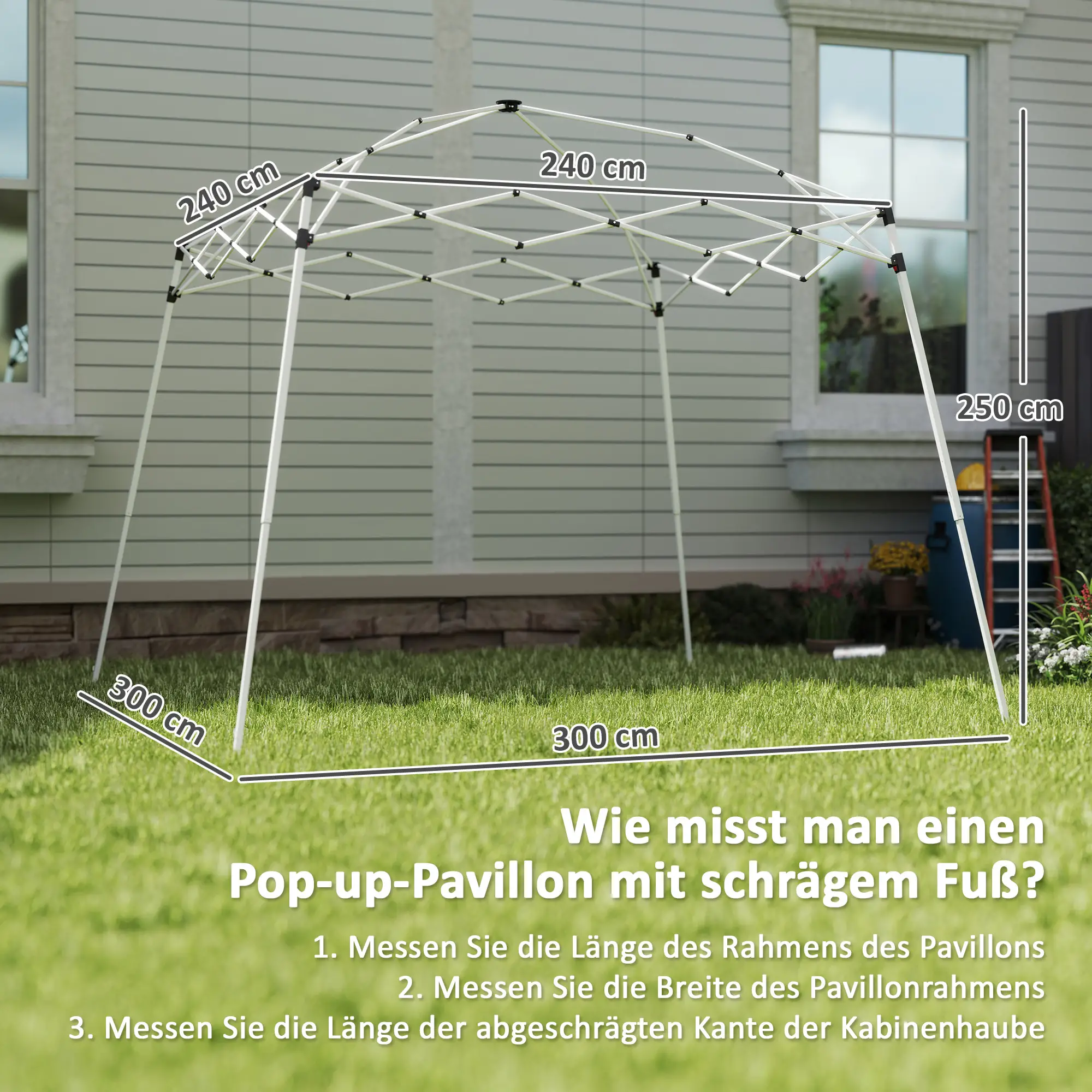 Outsunny Paviljoen Vervangend Dak UV50+ Opvouwbaar