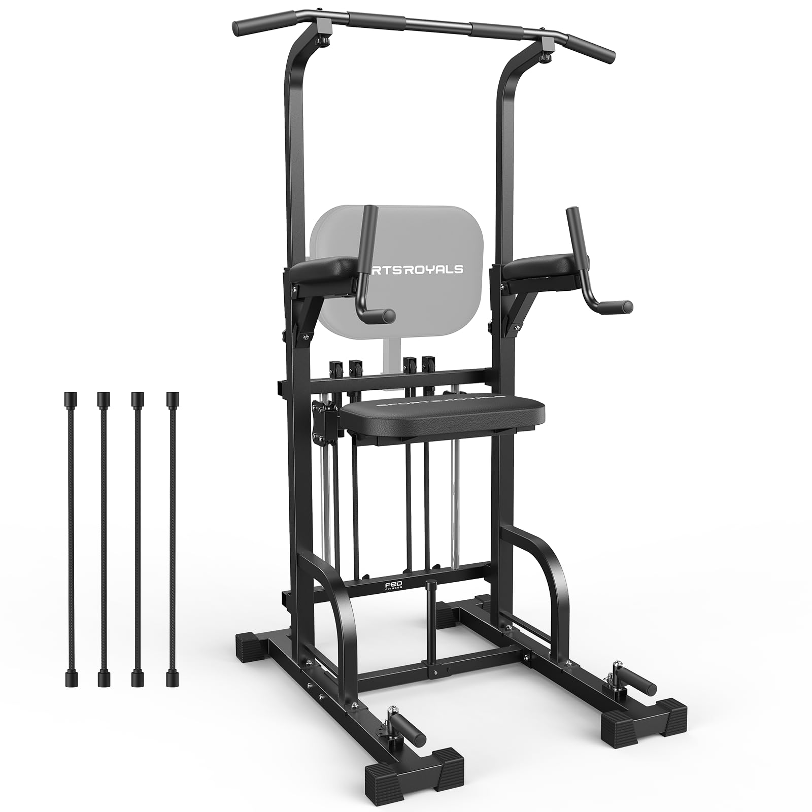 Sportsroyals Power Tower Dip Station Klimmzugstange für Heimgym Fitnessstation für Ganzkörpertraining und Dip Barren