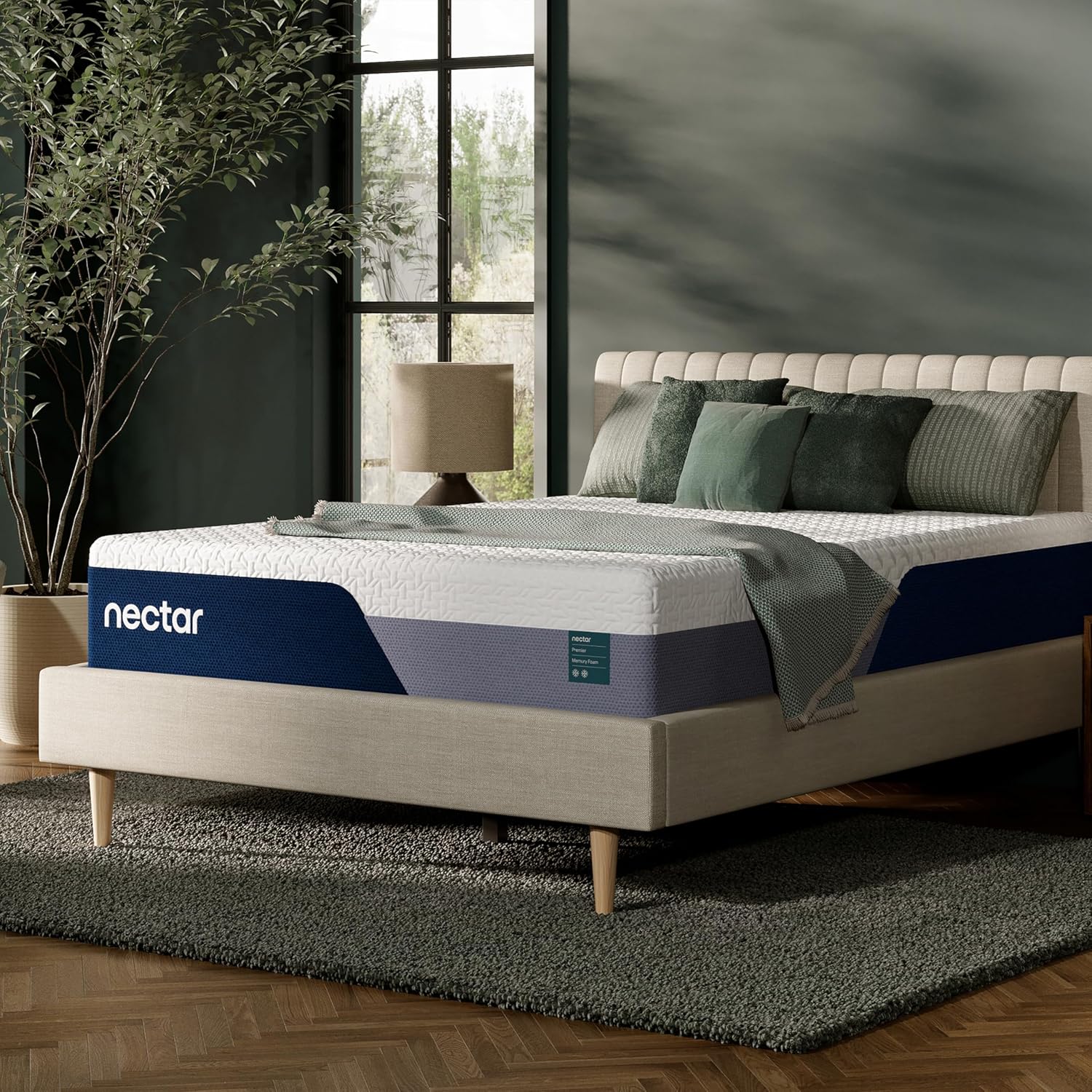 Nectar Premier 13” King Mattress - Medium Firm - Contouring Memory Foam - Cooling Upgrade - Back Pain Relief - Mattress in a Box - 365-Night Trial & Forever Warranty